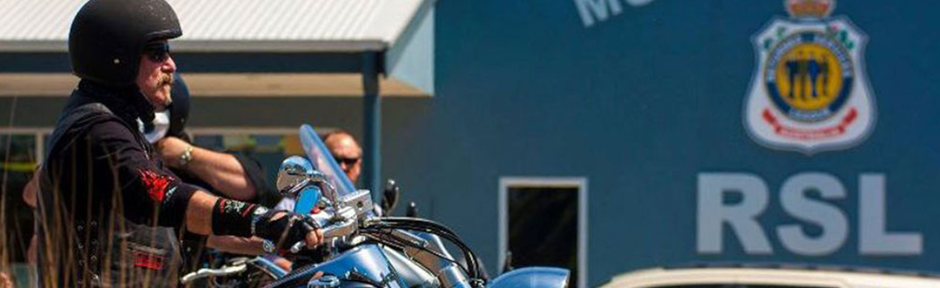 Patriots Australia member on a bike